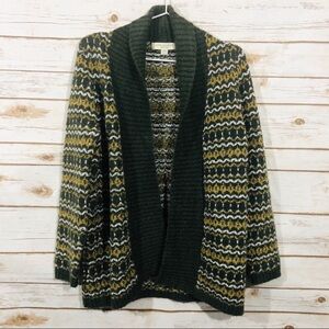 Appleseed’s Women’s Long Sleeve Multi Color Open Knit Cardigan Petite Size M